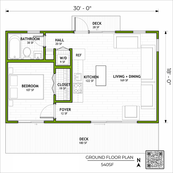 Contemporary Bungalow Plan