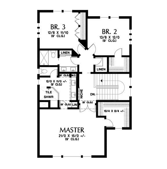 Contemporary House Plan with Drive-Up Garage