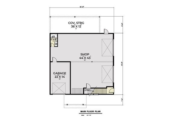 Modern RV Garage Plan with Apartment