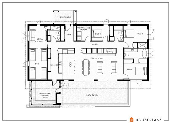 Modern and Cool: Shed Roof House Plans
