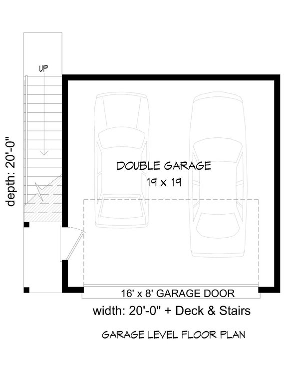 Garage Plan with Private Studio