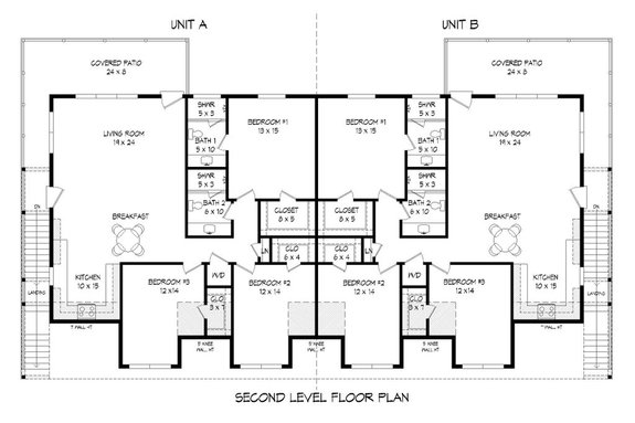 Duplex Barn House Plan
