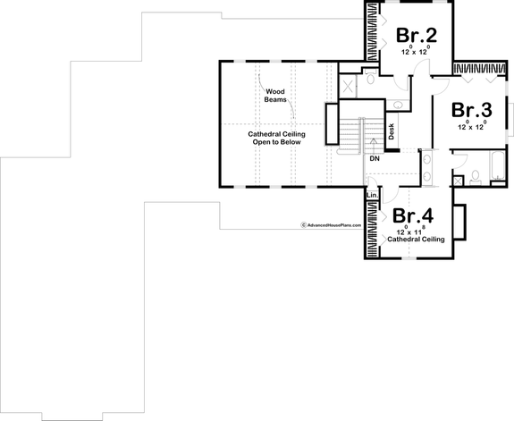 Luxe Farmhouse Plan with Screened Porch