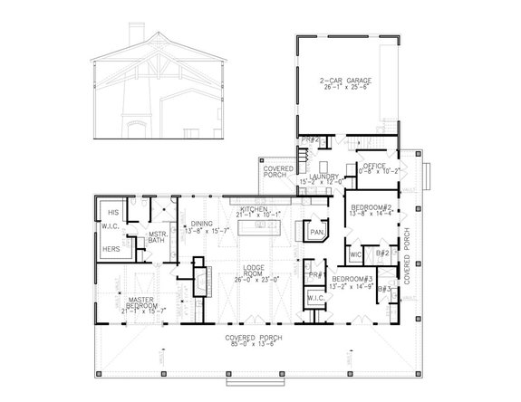 Open Concept Ranch Floor Plans Houseplans Blog Com