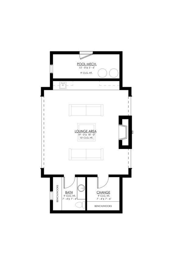 Country Pool House Plan