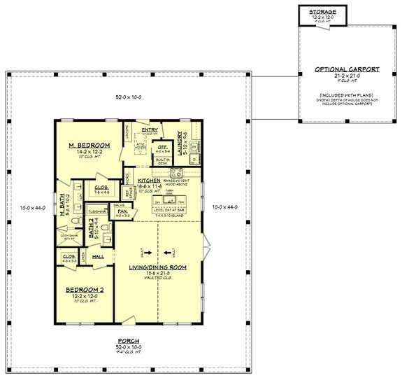 Simple Two-Bedroom Plan