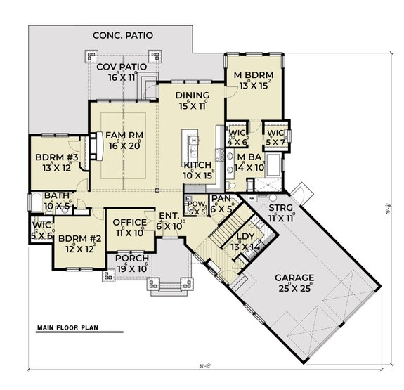Craftsman Plan with Garage