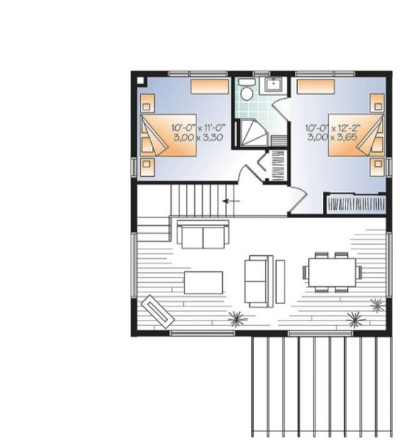 Contemporary Narrow-Lot House Plan
