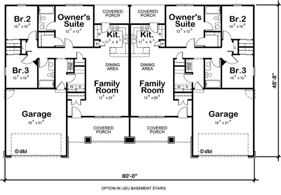 One-Story Duplex with Relaxed Layout
