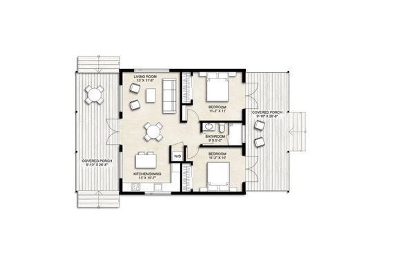 Modern Cabin Plan