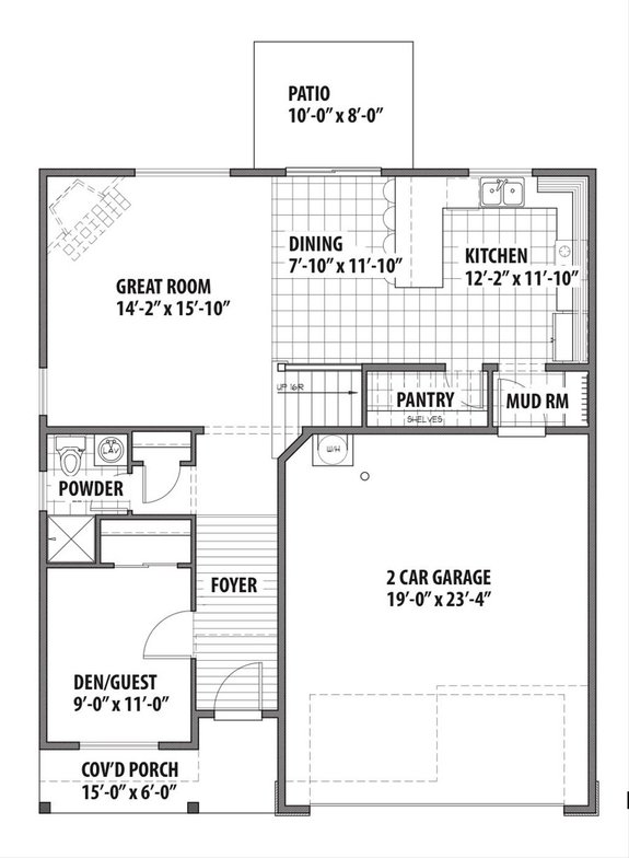 Small Five-Bedroom House Plan 569-34  - Main Floor