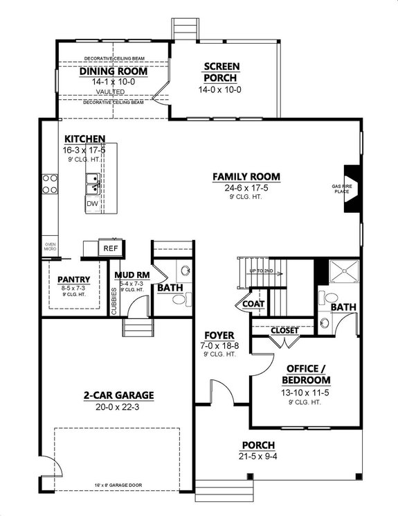 Modern Farmhouse Plan with Open Layout