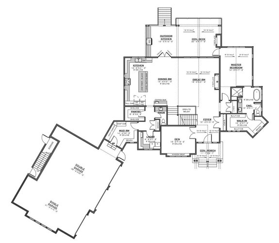 L-Shaped House Plans with Side Garages - Blog 