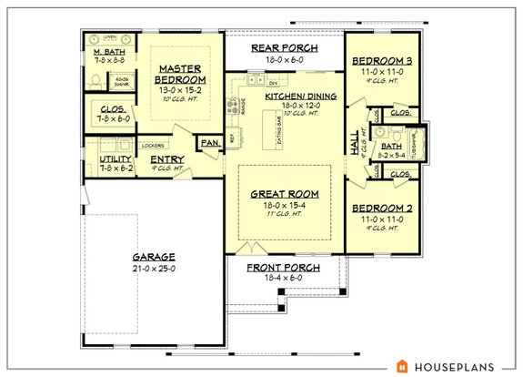 Beautiful Small Country House Plans, Creole House Floor Plans