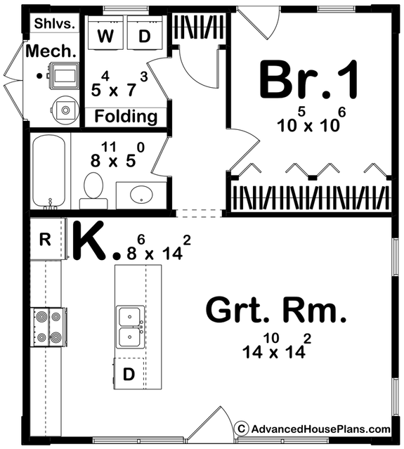 Tiny Contemporary House Plan