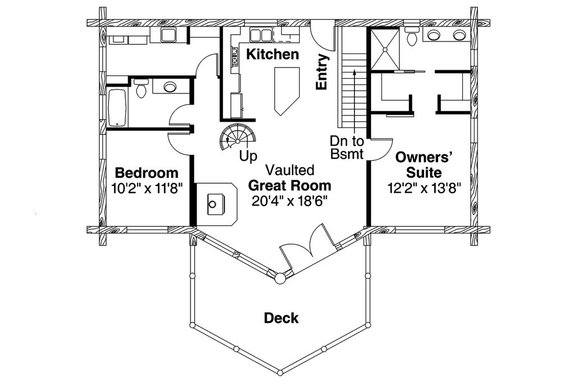 Modest Log Cabin Plan