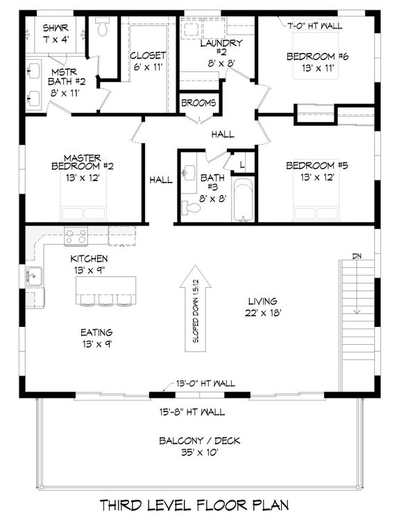 Three-Story Duplex Plan