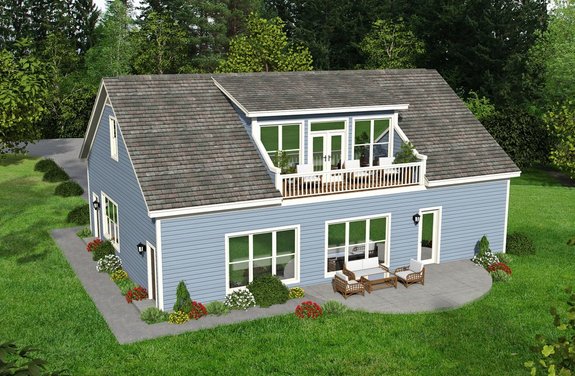 Garage Plan with Balcony