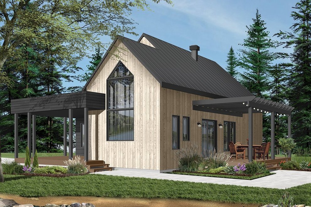 2 Bedroom House Plans with Contemporary Style