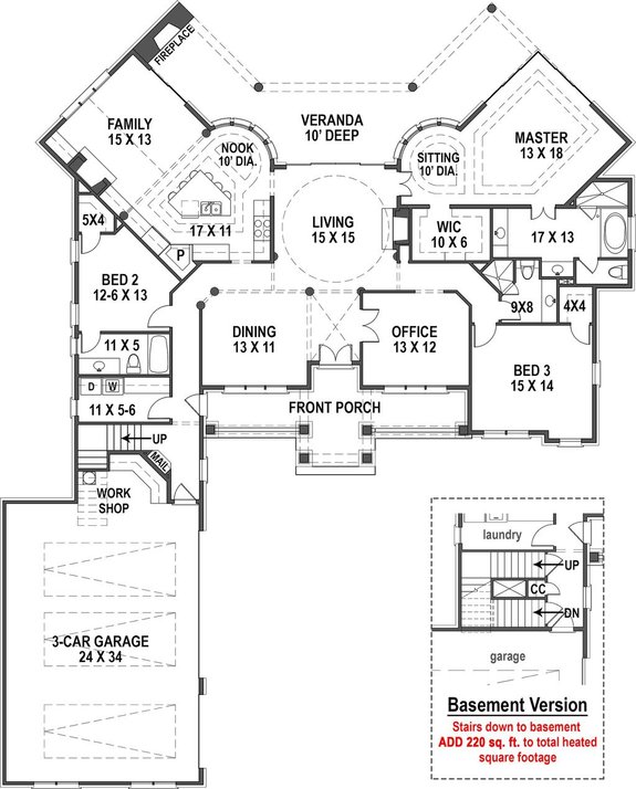 Custom One Story House Plans