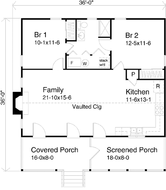 Two-Bedroom Cabin Design