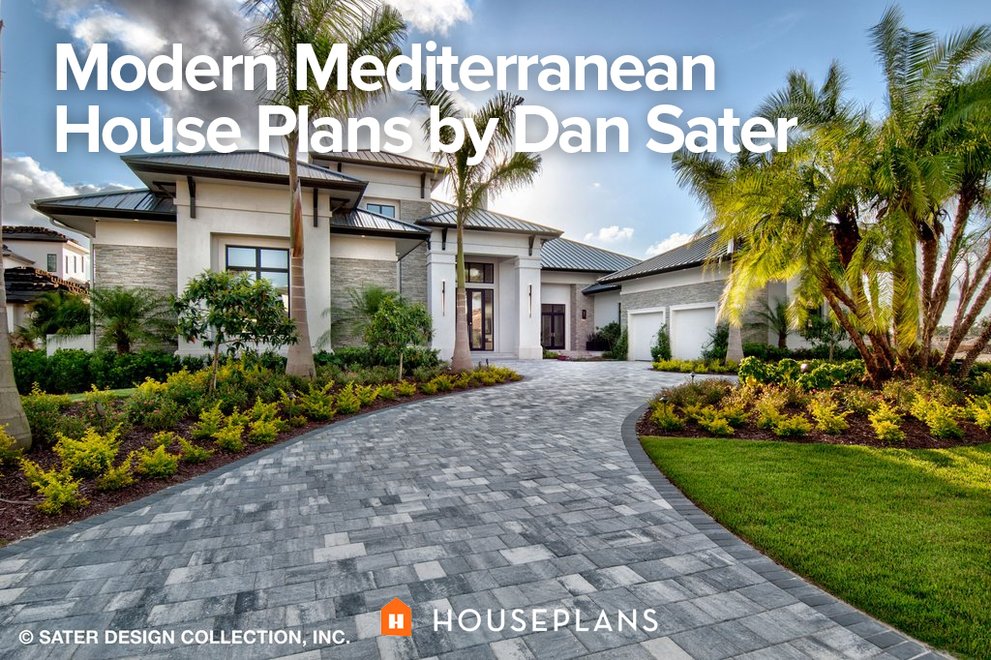 Modern Mediterranean House Plans by Dan Sater