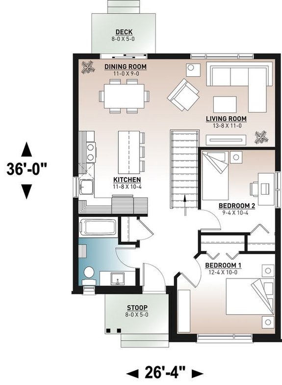 Spacious Tiny House Plan