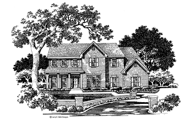 Colonial Style House Plan - 4 Beds 2.5 Baths 3105 Sq/Ft Plan #952-214