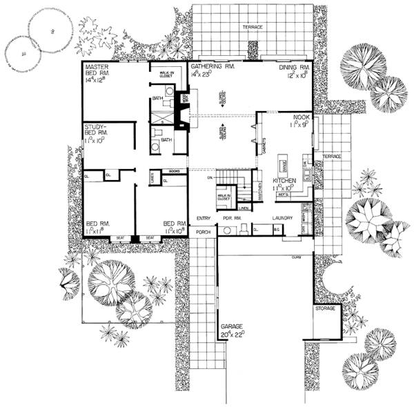 Architectural House Design - Ranch Floor Plan - Main Floor Plan #72-650