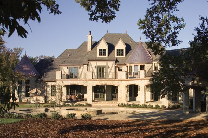 House Plan Design - Exterior - Rear Elevation for European House Plan #453-609 - 7 bed, 7.5 bath