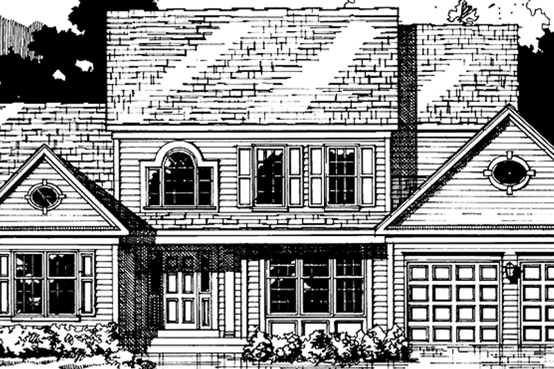 Architectural House Design - Colonial Exterior - Front Elevation Plan #953-63