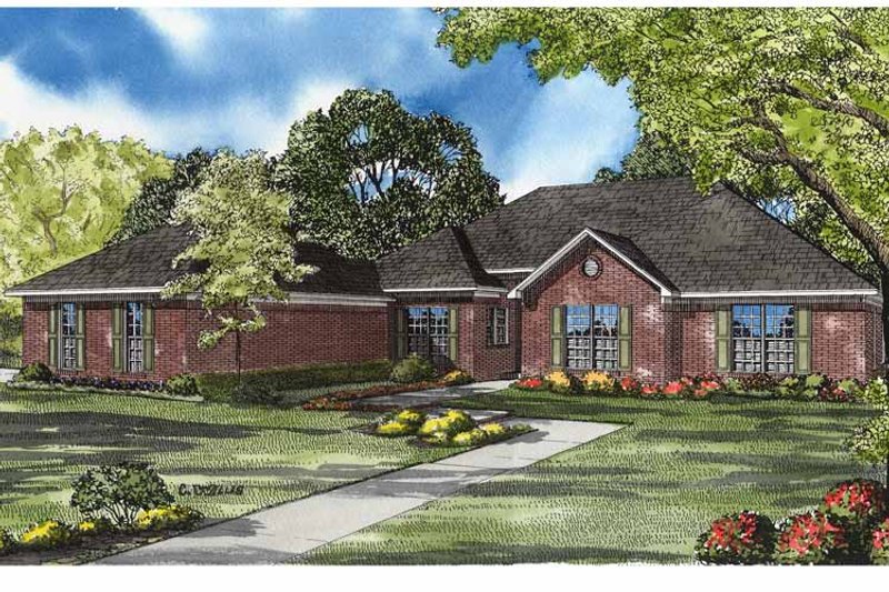 Home Plan - Exterior - Front Elevation 3 for Ranch House Plan #17-3152 - 4 bed, 2 bath