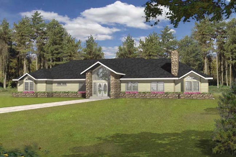Home Plan - Ranch Exterior - Front Elevation Plan #117-866