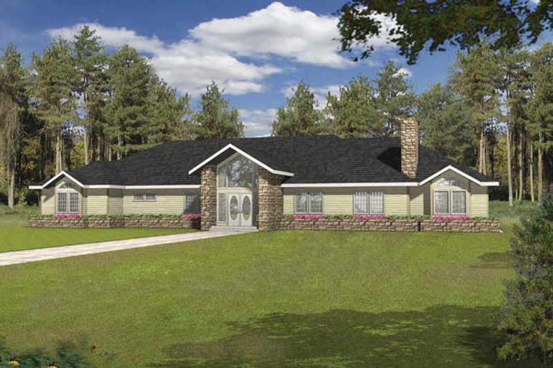 House Design - Ranch Exterior - Front Elevation Plan #117-866