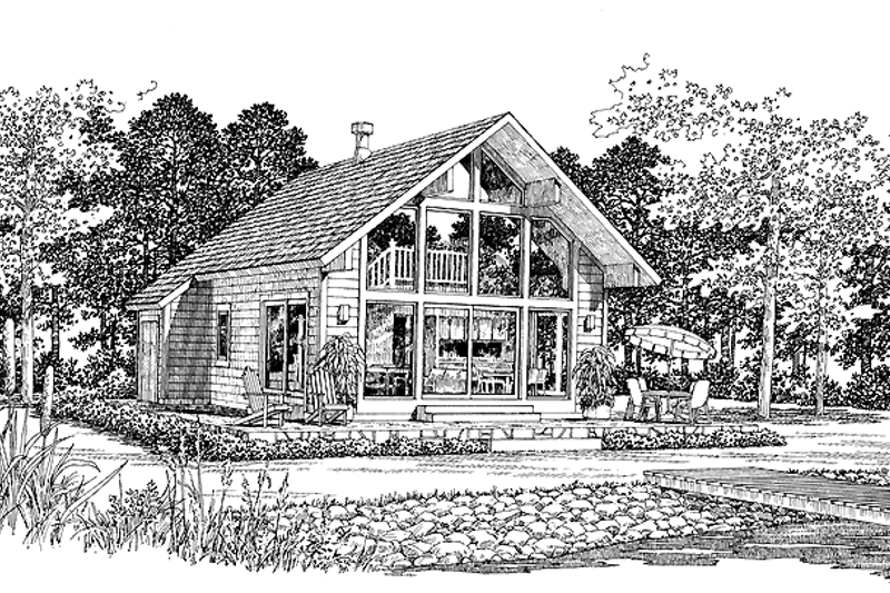 House Blueprint - Contemporary Exterior - Front Elevation Plan #72-1015