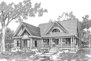 Country Exterior - Front Elevation Plan #929-616
