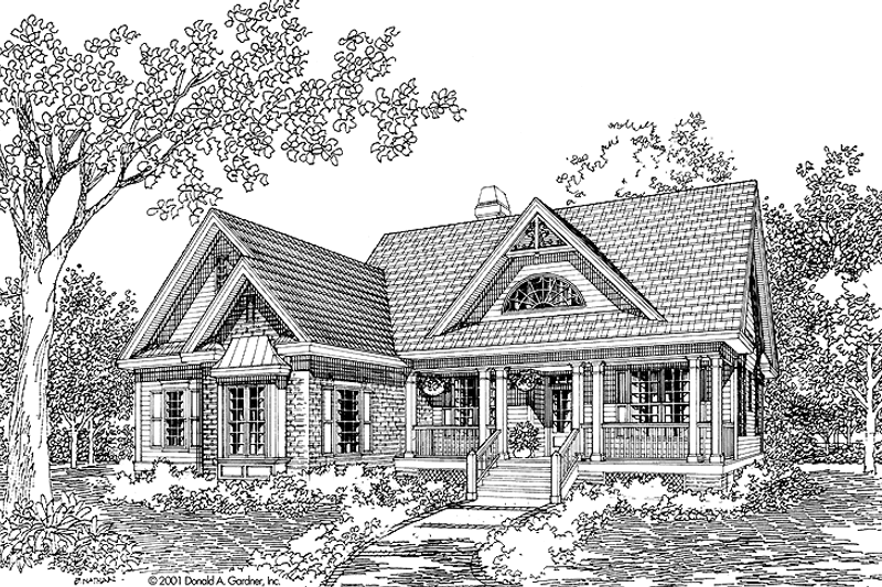 Architectural House Design - Country Exterior - Front Elevation Plan #929-616