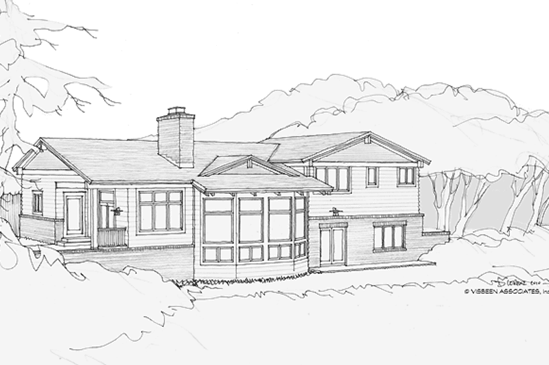Dream House Plan - Exterior - Rear Elevation for Craftsman House Plan #928-218 - 4 bed, 3 bath