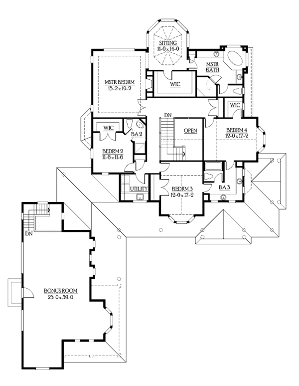 House Plan Design - Country Floor Plan - Upper Floor Plan #132-515
