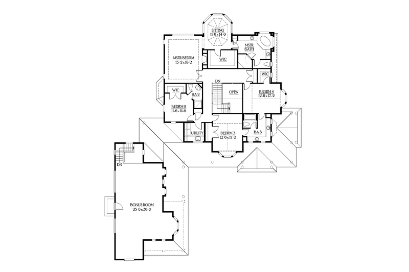 Dream House Plan - Floor Plan - Upper Floor for Country House Plan #132-515 - 4 bed, 3.5 bath