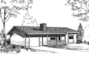 Ranch Style House Plan - 2 Beds 1 Baths 816 Sq/Ft Plan #60-679 