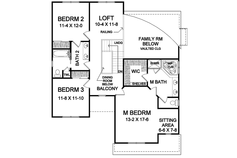 Dream House Plan - Floor Plan - Upper Floor for Traditional House Plan #328-393 - 3 bed, 2.5 bath