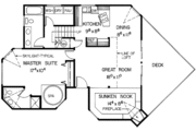 Contemporary Style House Plan - 2 Beds 2 Baths 1372 Sq/Ft Plan #60-684 