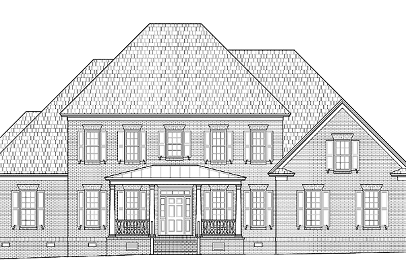 Home Plan - Exterior - Front Elevation 3 for Colonial House Plan #1054-11 - 4 bed, 3 bath