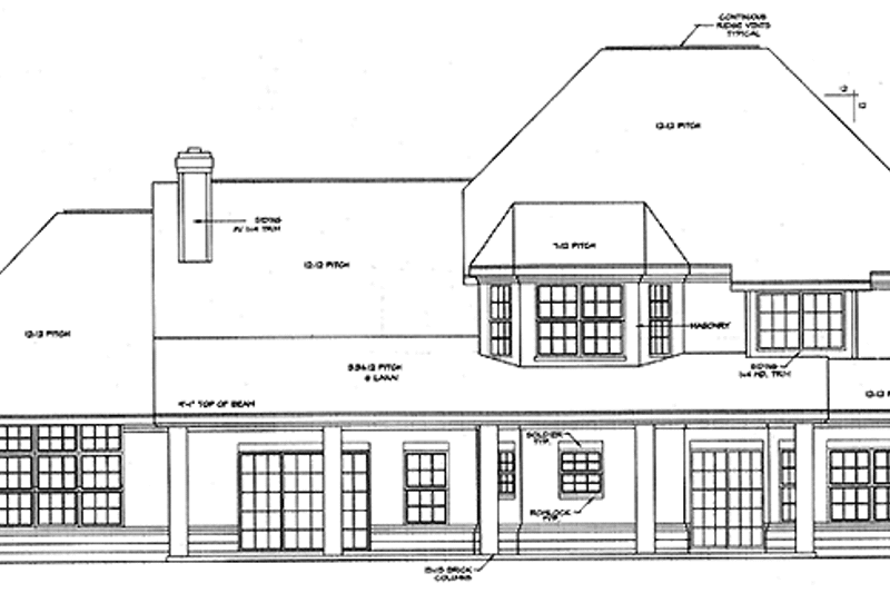 Dream House Plan - Exterior - Rear Elevation for Traditional House Plan #472-196 - 4 bed, 3.5 bath