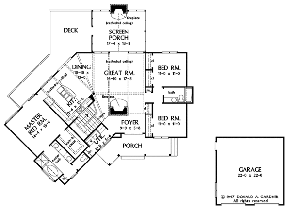 Home Plan - Country Floor Plan - Main Floor Plan #929-270
