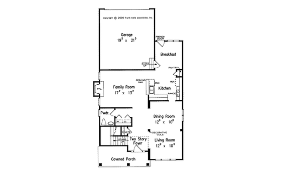 Floor Plan - Main Floor for Country House Plan #927-728 - 3 bed, 2.5 bath
