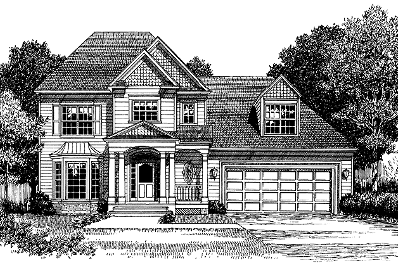 Home Plan - Exterior - Front Elevation 3 for Colonial House Plan #453-289 - 3 bed, 2.5 bath