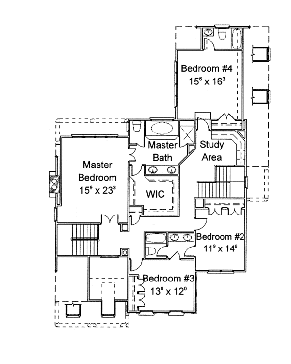 Home Plan - Colonial Floor Plan - Upper Floor Plan #429-254