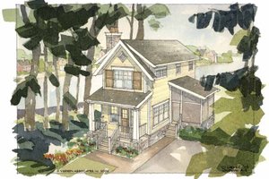 Craftsman Exterior - Front Elevation Plan #928-92